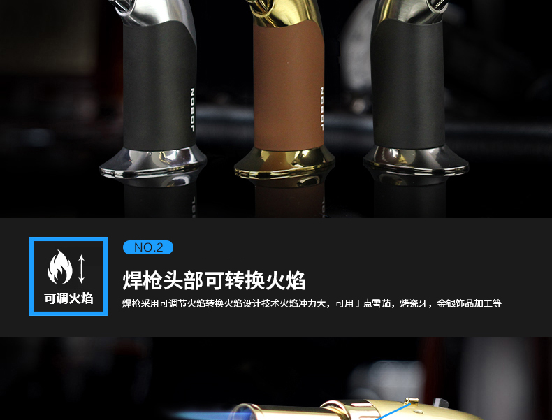 Windproof xì gà nhẹ cá tính nhiệt độ cao hàn lớn mỏ hàn phun súng ngoài trời thịt nướng cầm tay thẳng tuôn lửa bật lửa bic