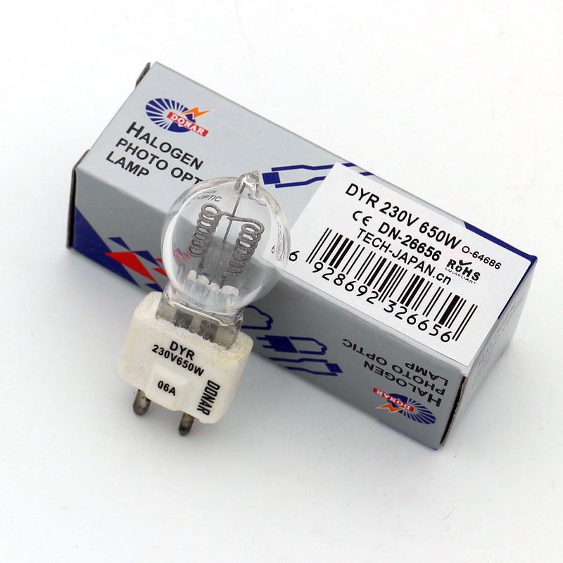 DYR 230V650W Halogen Lamp 220V Spherical Photography Complement Projector Slide Halogen Tungsten Bubble 64686