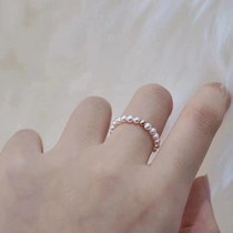 New high quality 2-3mm small pearls pearl elastic rings full of ins and wind stack Dai finger circumference dimensioning