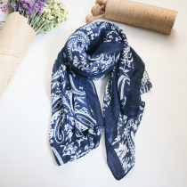 Antique scarf shawl four seasons general cotton and linen soft scarf female flower cashew flower temperament simple and generous