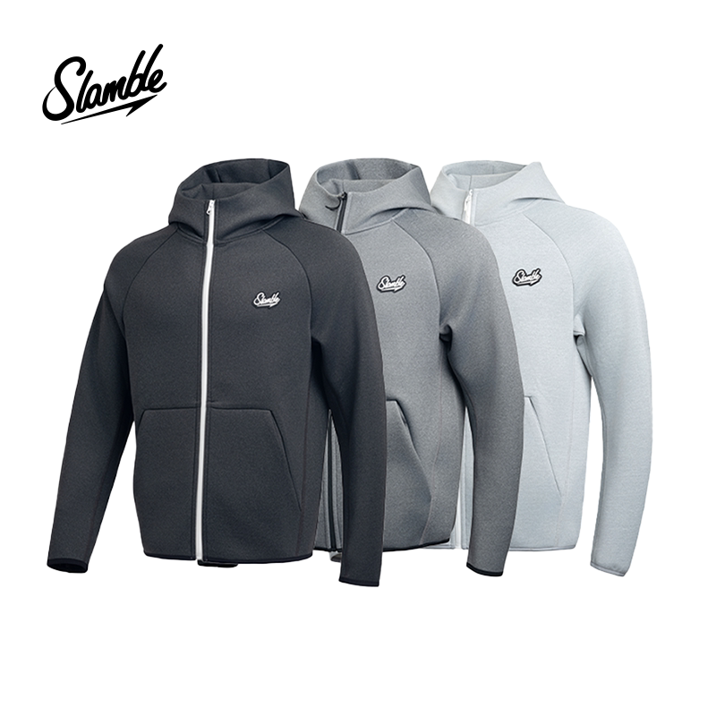 Slamble Air Layer Sweatshirt Jacket Windrunner Hooded Zipper Unisex Hoodie Casual Sports Versatile Top