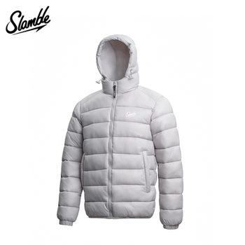 Slamble large rib light feather cotton jacket hooded windproof sports men's cotton jacket ເພື່ອຮັກສາຄວາມອົບອຸ່ນ