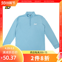 SLAMBLE Half zipped pure color sports long sleeves slim fit T-shirt man speed dry training hot body throw basketball suit running basket suit