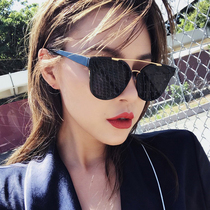  2019 new Korean version of transparent color sunglasses female sunglasses tide large round frame long face glasses male personality net celebrity glasses