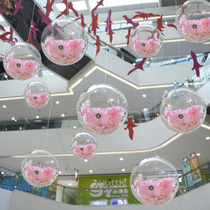 New Years Day shopping mall decoration creative jewelry shop atmosphere opening ceiling decoration acrylic transparent ball
