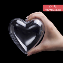 Heart-shaped transparent ball high permeability plastic five-pointed star hollow Christmas festival decoration pendant venue props round ball