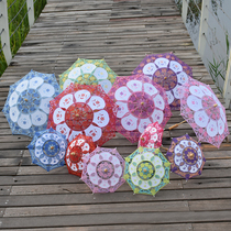 Bride lace umbrella wedding wedding dress girl photo photography props decoration atmosphere elegant lace embroidered lace umbrella