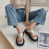 South Korea East Gate Womens Shoes 2020 Summer Style Casual Suede Pastry Thick Bottom Herringbone Tug Flat-bottomed Sloth Slippers