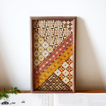 Japan Pinning Wood Fine Work Small Pallet Day Style Brief Solid Wood Parquet Containing Pan Breakfast Lower Afternoon Tea Dinner Plate Tea Tray