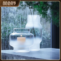 Britain imports LSA fog glass vase Nordic wind minimal creative living room porch plug vase