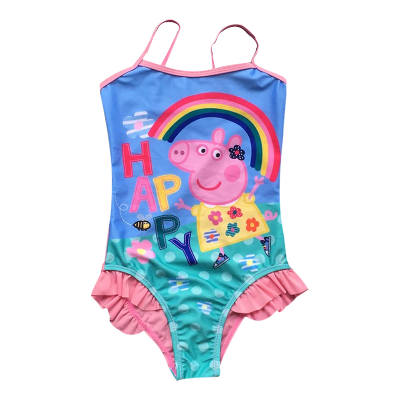 2-6 yards recommended for 1-4-year-old without swimming cap Foreign trade Original single Aesha Mermaid Sofia Minnie children's even swimsuit