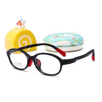 TR90 Colored Children Elementary School Children Elastic Super Light Fit Myopia Glasses Frame Oval Glasses Boy Girl Glasses