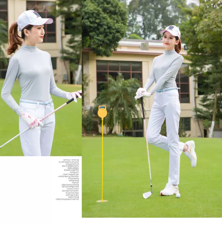 2 mảnh áo khoác golf nữ Quần áo chức năng Quần áo dài tay Áo phông chống nắng mùa hè băng lụa