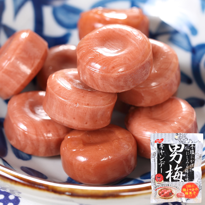 进口零食日本诺贝尔nobel 男梅糖紫苏梅子润喉糖梅肉糖80g 04