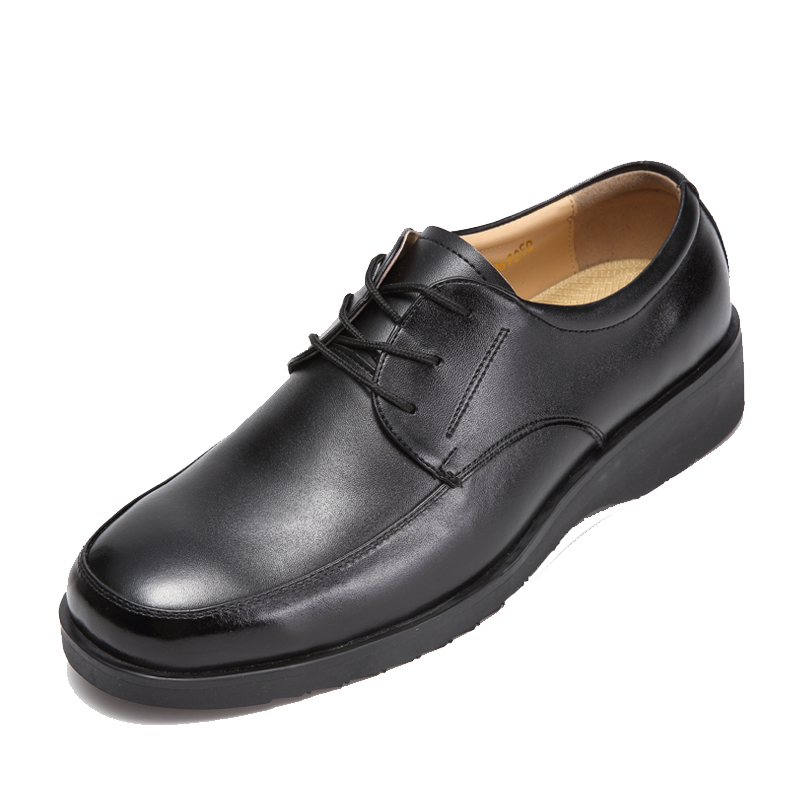 Formal leather shoes security leather shoes men's leather flat bottom low-top square toe business leather shoes men