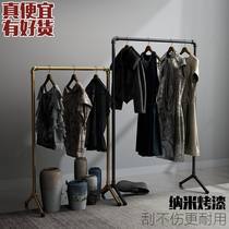 Water pipe clothing hanger iron clothing store display rack floor-standing shelf display rack side hanging rack clothes rack
