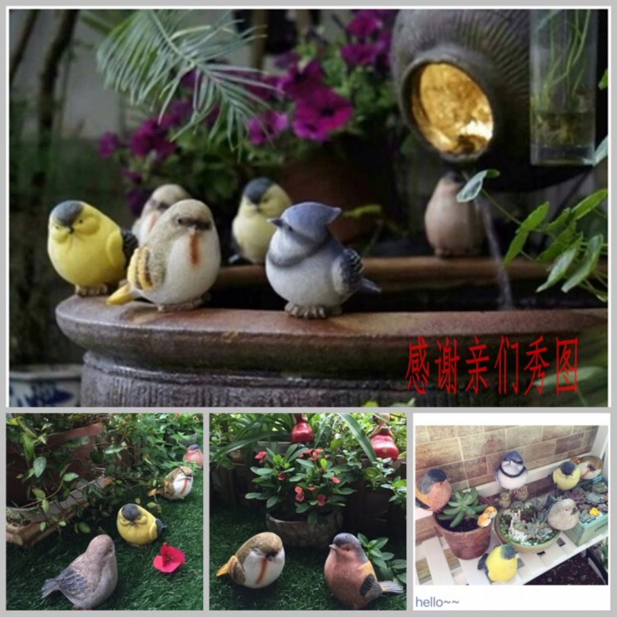 Sáng tạo ngoài trời Vườn Đồ trang trí Vườn Làm vườn Mô phỏng Động vật Trang trí Nhựa Động vật Thủ công Chim cách trang trí phòng ngủ nhỏ