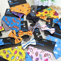 Fuhsi pet dog cat saliva towel triangle towel double-sided pet tide dress multi-color bow tie value