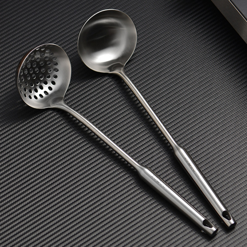 304 stainless steel hot pot spoon spoon colander set long handle colander household kitchenware porridge porridge spoon spoon