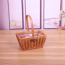 New rattan weaving hand-held flower arrangement floral decoration living room exhibition hall flower ornaments flower basket pastoral small basket