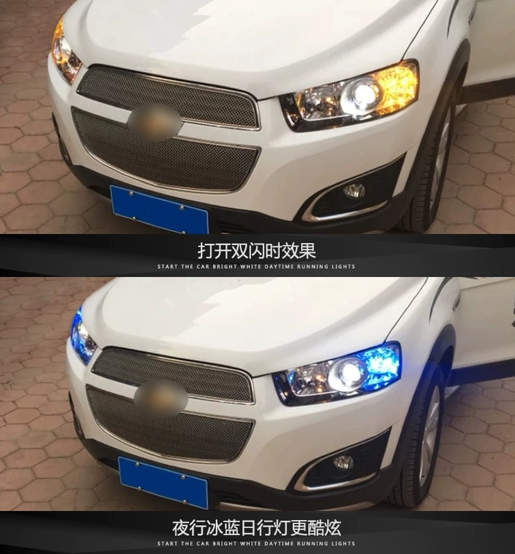 xi nhan vario 150 Thích hợp cho Chevrolet Captiva sửa đổi đèn LED ba màu tích hợp đèn báo rẽ ban ngày chiều rộng ánh sáng xi nhan zin winner x đèn xi nhan trước exciter 150