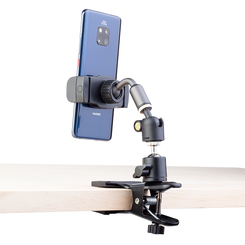 Mobile phone rack desktop clip-type metal strong clip holder selfie tablet clip universal PTZ lazy mobile phone clip