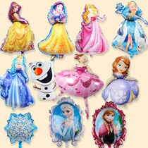 Childrens ice and snow ballet little girl aluminum film balloon mermaid princess snowflake ice princess decorative balloon