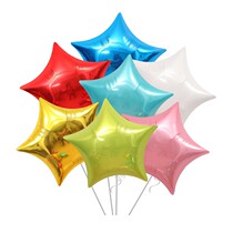 Aluminum foil arrangement childrens birthday wedding New Years day decoration light board 18 inch five-pointed star four-pointed star aluminum film balloon