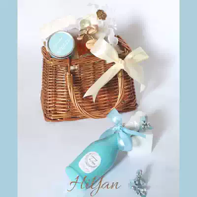Retro hand gift female companion best man wedding high-end light luxury return gift portable basket to send girlfriends and sisters practical gifts