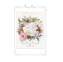 Play paper home an eternal love Eternal life flower custom European style Korean style personality wedding wedding card invitation invitation Wedding invitation