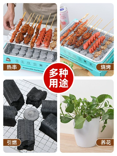 Быстрый -сжигающий уголь на гриле на гриле углеродного уголя бездымного углеродного угля.