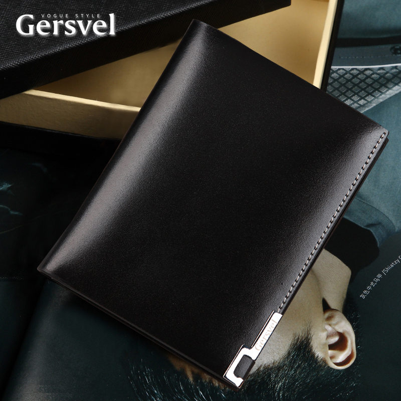 New wallet men's leather short vertical men's wallet men's wallet black fashion trend multi-card slot