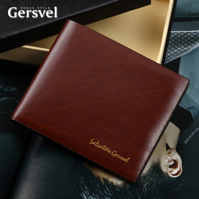 Jesse Ville Color Clouds Men's Wallet Short banners Bull Leather Money Clip Fashion Trends Wallet Leather Clips Men's Bag