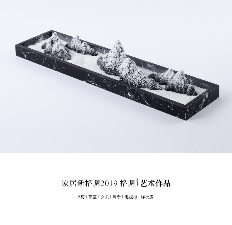 New Chinese style ceramic rockery furnishing articles creative arts living room TV cabinet example room hallway porch home decoration