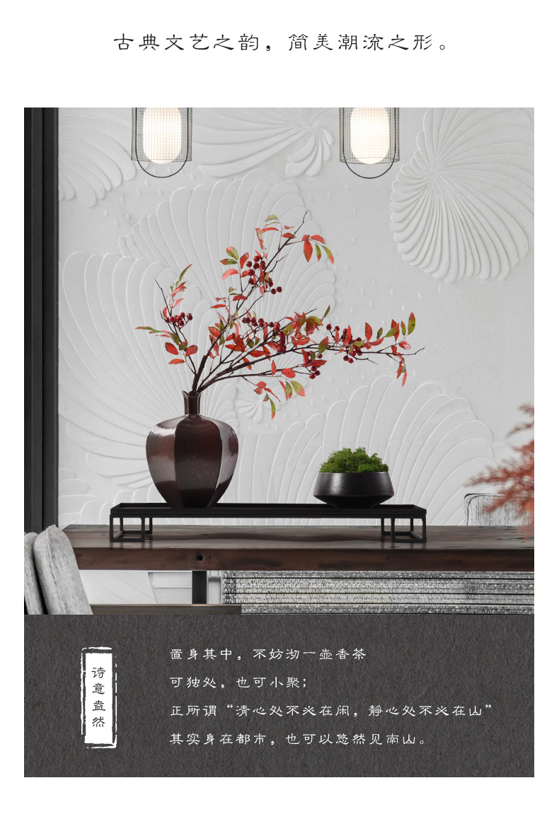 Simulation flower miniascape of the sitting room porch ceramic household designers green plant furnishing articles new Chinese zen soft decoration