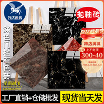 Guangdong Foshan Tile 600x600 Dark Bright Light Brick Deep Curry Glazed Brick KTV Bar Anti Slip Wear and tiles