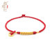 Nút dây lưu ý Emerald an toàn khóa vòng chân Yuhua nút thắt giàu có vòng tay làm bằng tay tùy chỉnh nam và nữ dây đỏ chân dây lắc chân nữ bạc ta Vòng chân