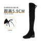 Ai Sichen qua giày cao đến đầu gối, giày cao gót nữ đế xuồng màu đỏ dài đế cao ống phẳng đáy mùa thu đông 2018
