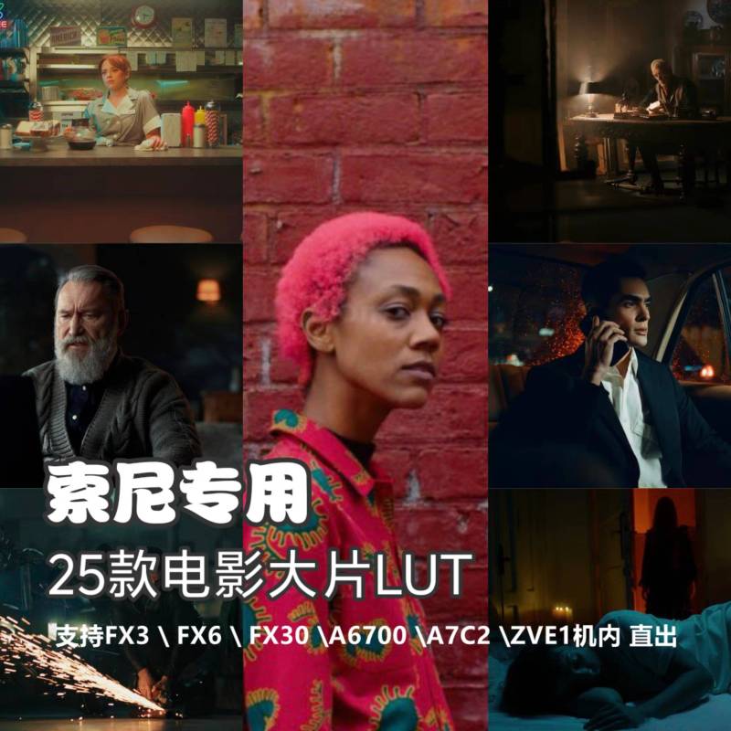 Sony Lut 25 New Films Support Fx3 Fx6 Fx30 A7C2 Zve1 In-Camera Output Directly