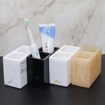 Nordic light luxury electric toothbrush storage rack Wooden comb rack Bathroom toothbrush rack Toothbrush storage box Mouthwash cup Hotel
