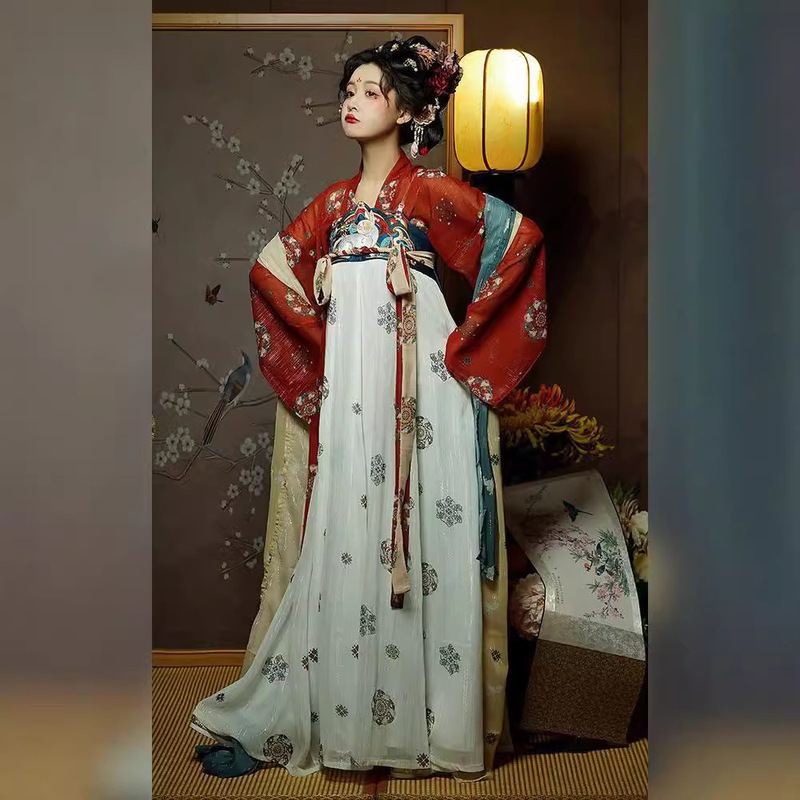 Tang Dynasty Han Dynasty for Women Adults [Gilt Night Banquet] Original Authentic Spring Tang Dynasty Han Dynasty Chest-Length Skirt Student Costume