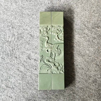 Natural raw stone pine flower stone paperweight Laokeng cloud smoke pattern pine flower stone ruler calligraphy and painting study paper weight