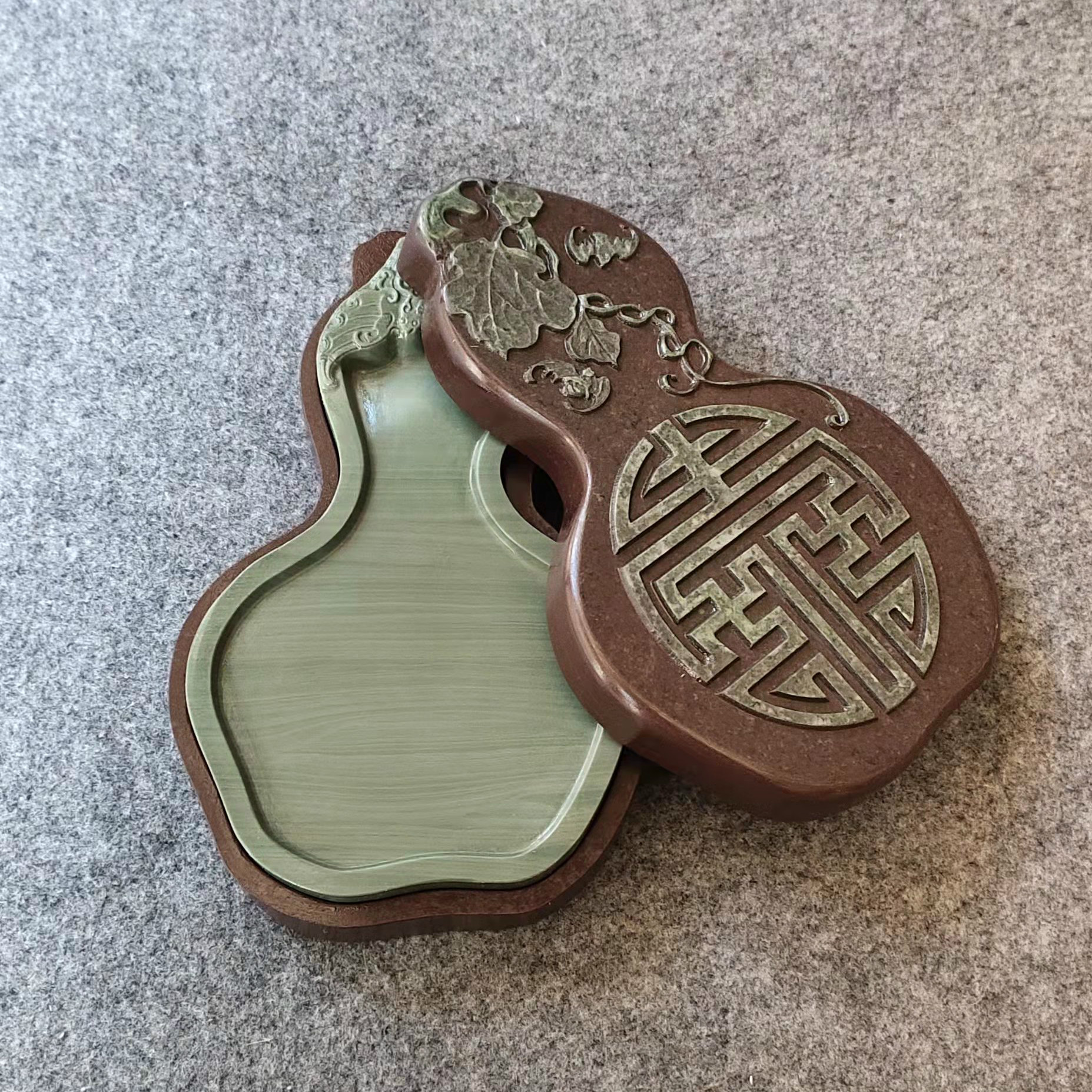 Natural Authentic Old Pit Pine Flower Stone Stone Great Qing National Treasure Pine Flower Stone Court Imperial Stone Set Stone Box Stone Fu Lu Yan