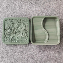 Great Qing Dynasty National Treasure Pine Flower Stone Stone Authentic Natural Old Pit Pine Flower Stone Double Pool Stone Tai Chi Yin Yang Bagua with Gai Yan