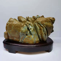 Natural landscape stone ornaments Changbai Mountain pine stone fine ornaments Natural rough stone mountain-shaped stone ornaments town house stone