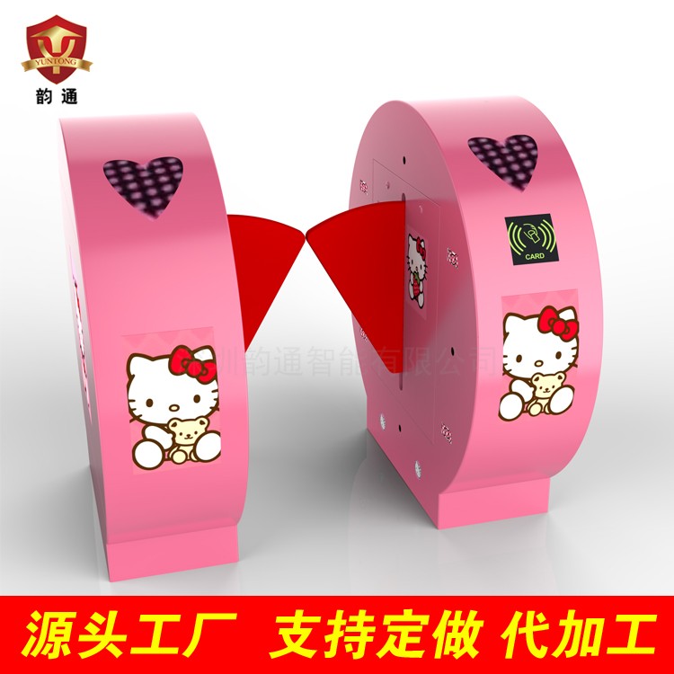 Customized paint kindergarten smart channel swipe face recognition wing gate access control system