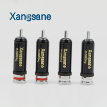 Xangsane elephant God rhodium plated platinum Lotus head fever signal line plug RCA lotus plug terminal