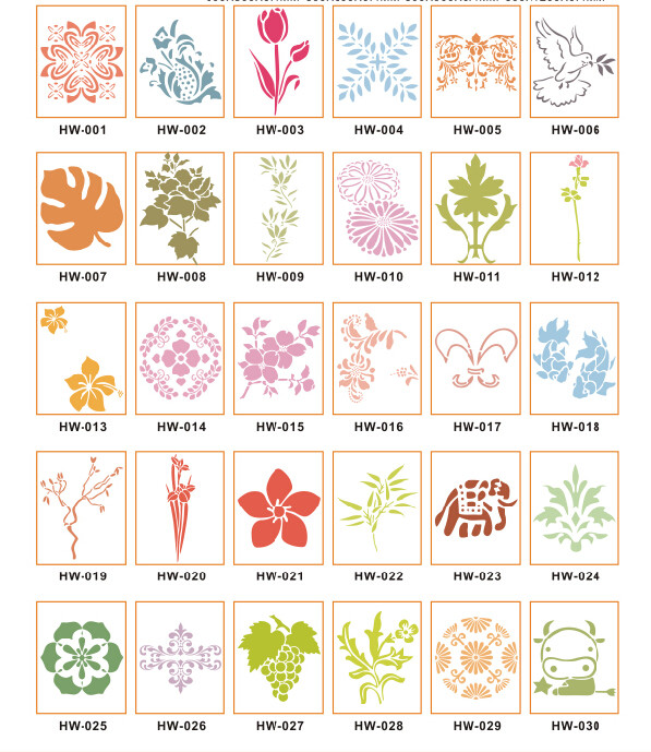 Ditoporium slurry hollow printing mold liquid wallpaper coloured paint cut - printing template diatom tool HW001-150