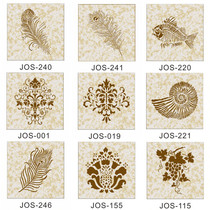 Stealing template diatom mud hollow mold art paint hollow mold liquid wallpaper hollow template feather engraved