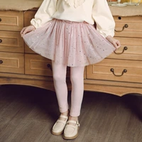 Детская розовая юбка для принцессы, детские блестящие штаны, спортивные леггинсы с шортами, комплект, юбка-пачка